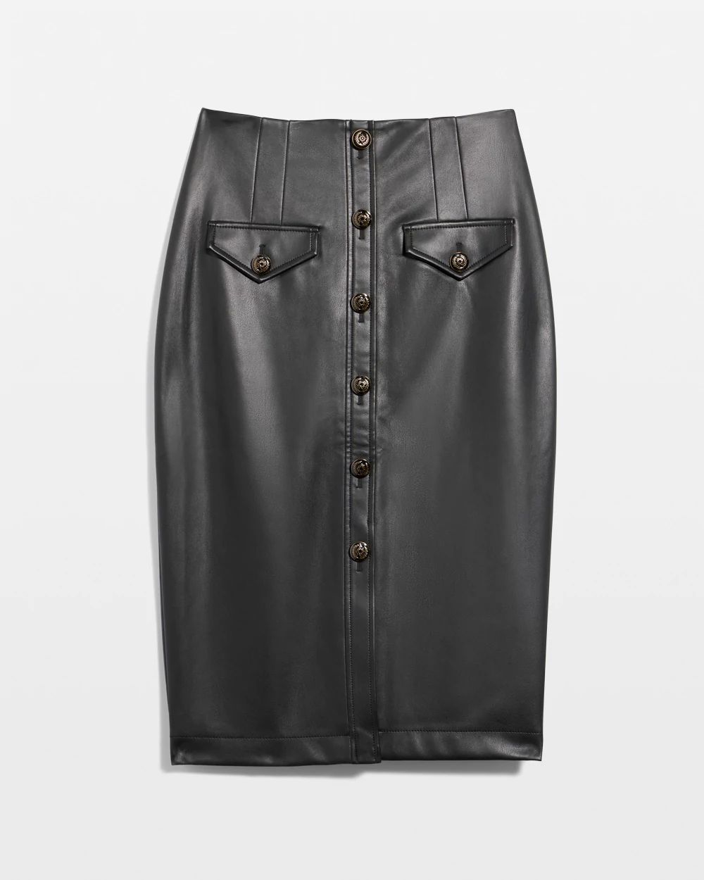 White house black market leather skirt sales